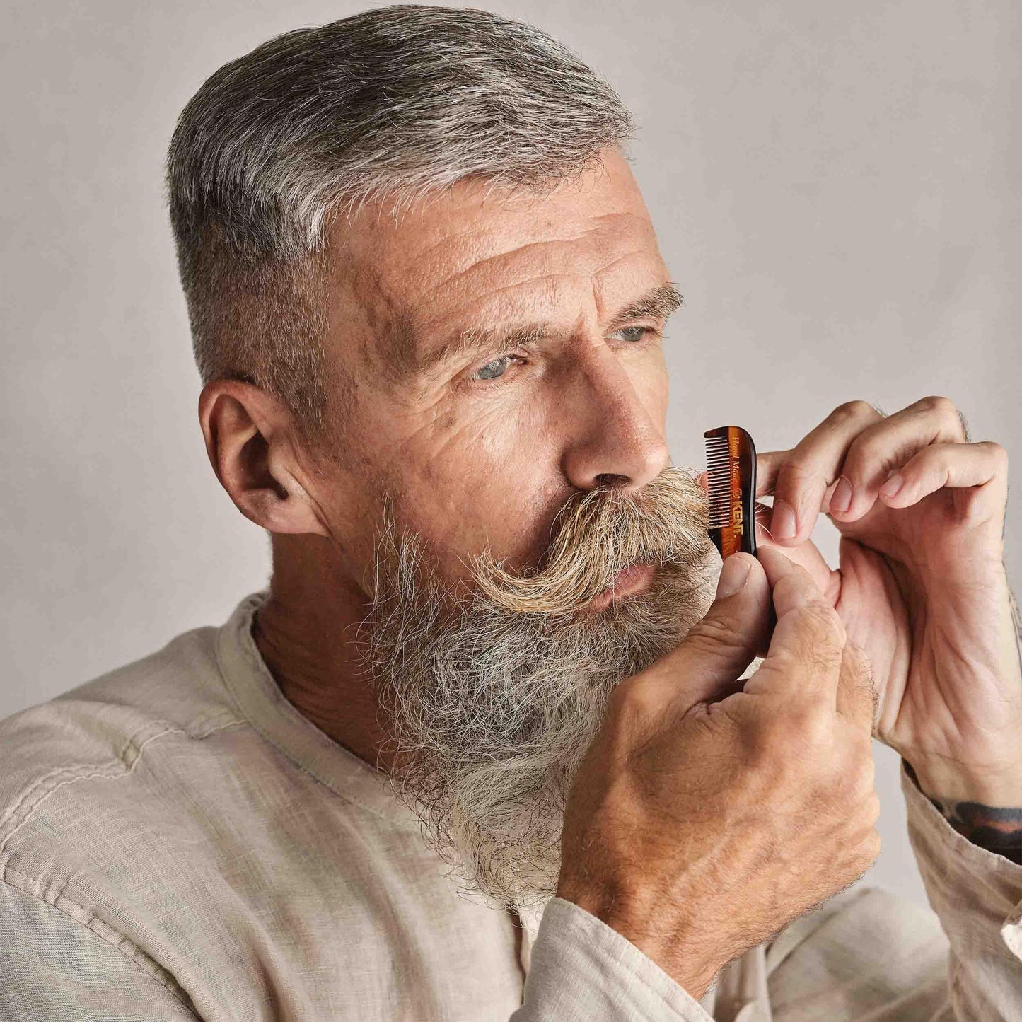 - Kent Handmade Fine Toothed Moustache and Beard Comb -