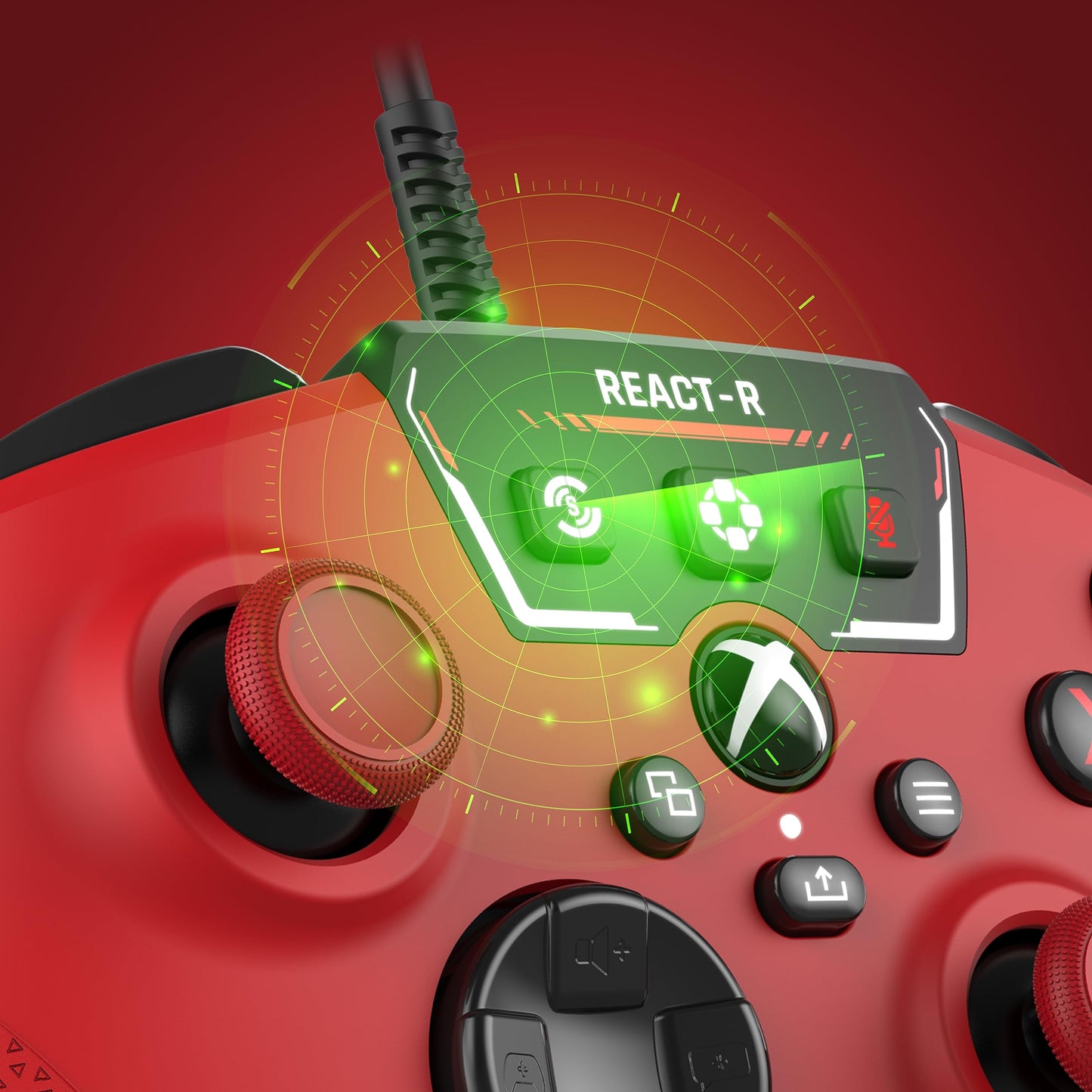 - Turtle Beach | React-R Red Wired Gaming Controller | Audio Controls, Mappable Buttons & Textured Grips  -