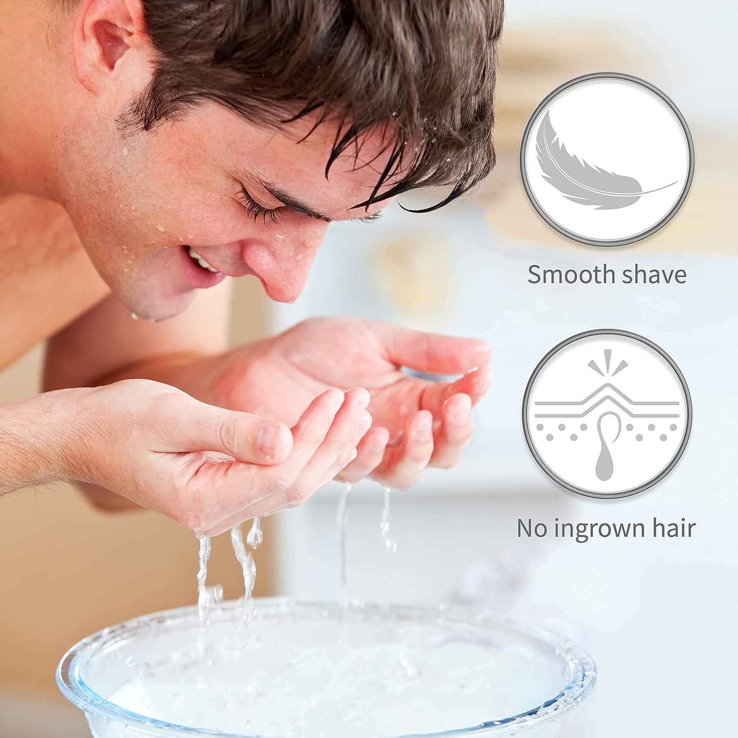 - Shaving Brush Vegan | Silver | Women and Men Shaving Brush| Shaving Soap Brush -