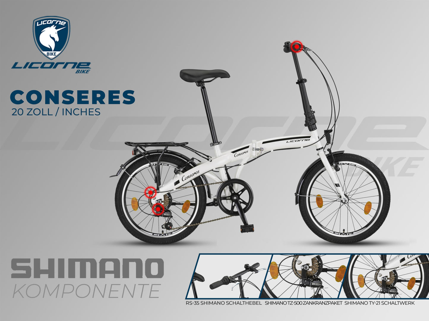 - Licorne Bike CONSERES Premium folding bike | folding bike in 20 inches -