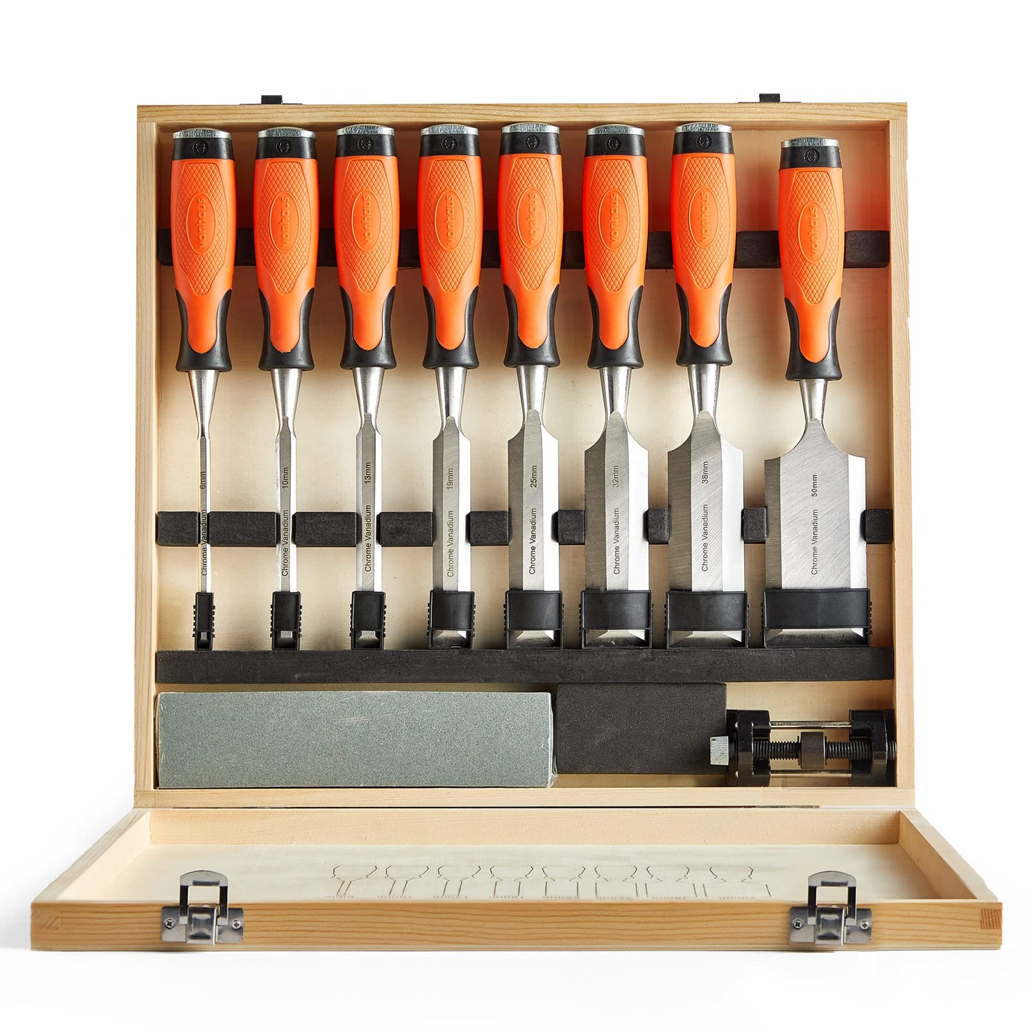 - VonHaus Chisel Set - 10pcs Woodworking Tools Set - Wood Carving Tools - Wood Chisel Set