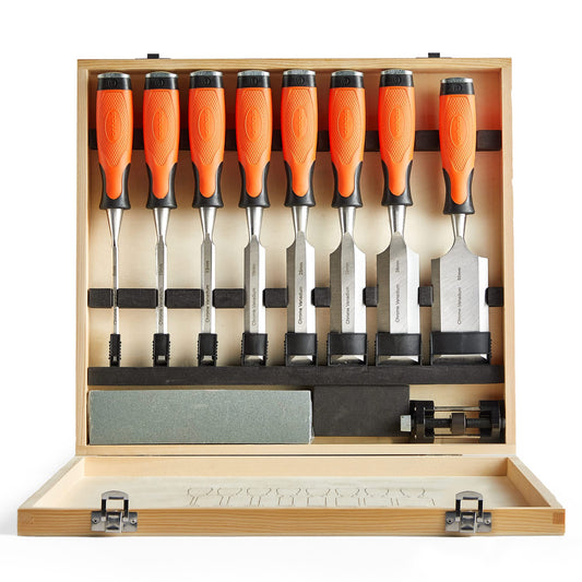 - VonHaus Chisel Set - 10pcs Woodworking Tools Set - Wood Carving Tools - Wood Chisel Set