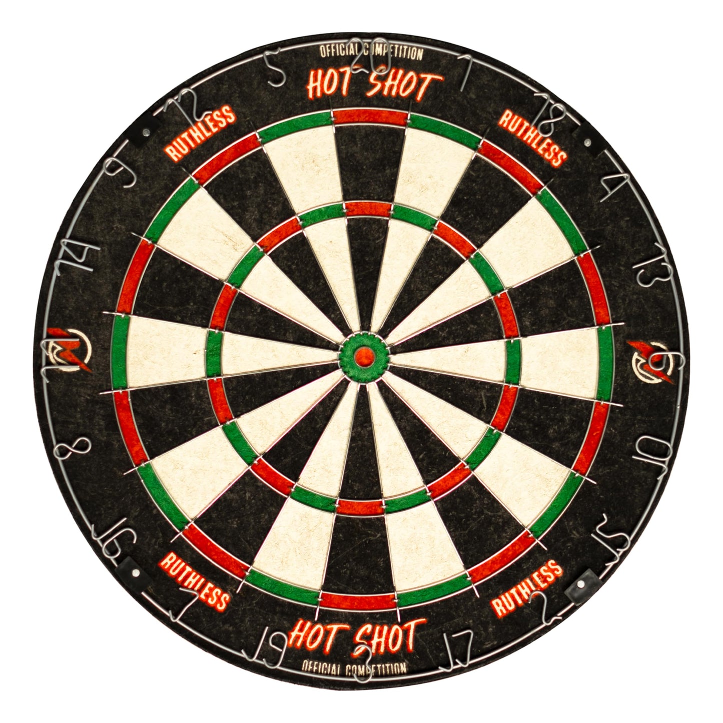 - Ruthless Hot Shot Dart Board | Endurance Round Wire Sisal Dartboard -
