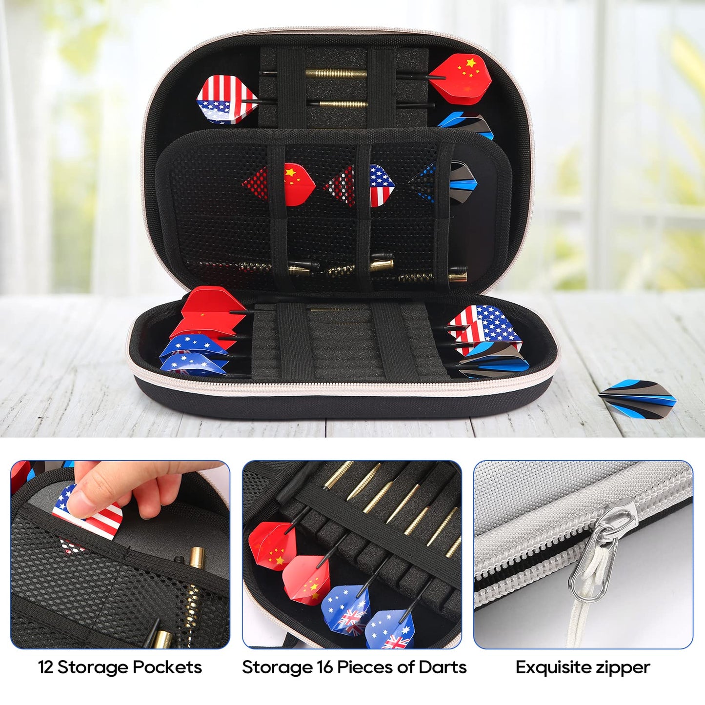 ATDAWN Aarts Case,Dart Case,Dart Cases Mens Holds 18 Darts,Portable & Durable