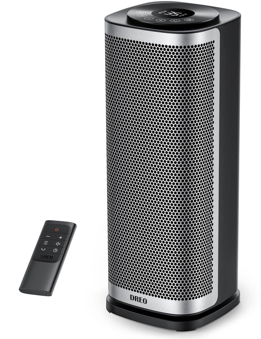 - Dreo 16 Inch Electric Heater | 1800W Energy Efficient Space Heaters | Thermostat | 70° Oscillating Remote Control -