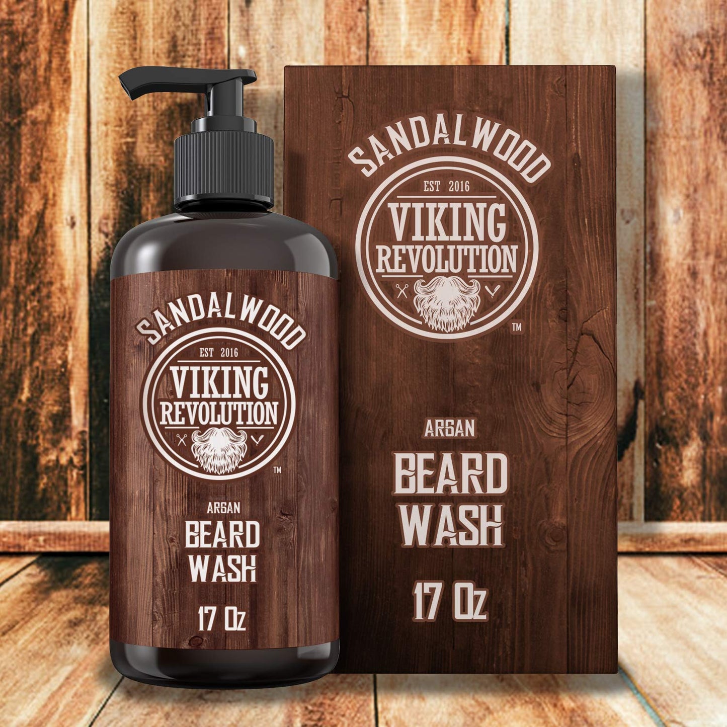 - Viking Revolution - Beard Shampoo - Natural Beard Wash With Argan & Jojoba Oils -