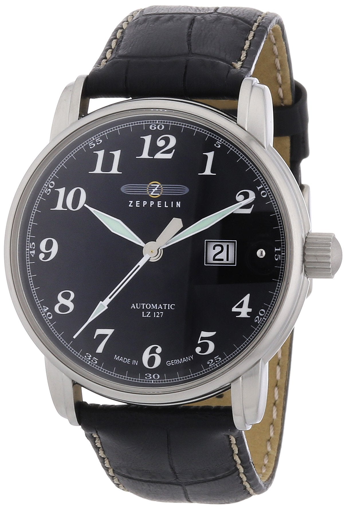 - Zeppelin Men's Automatic Watch 76522 with Black Dial