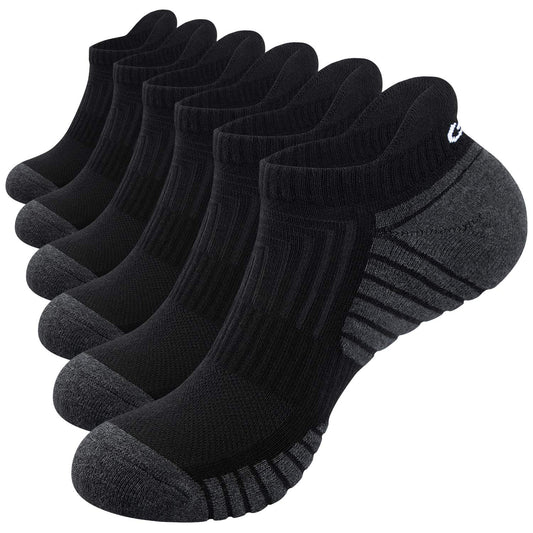 - RUIXUE Men's Running Socks | 6 Pairs | Performance Cotton Trainer Socks -