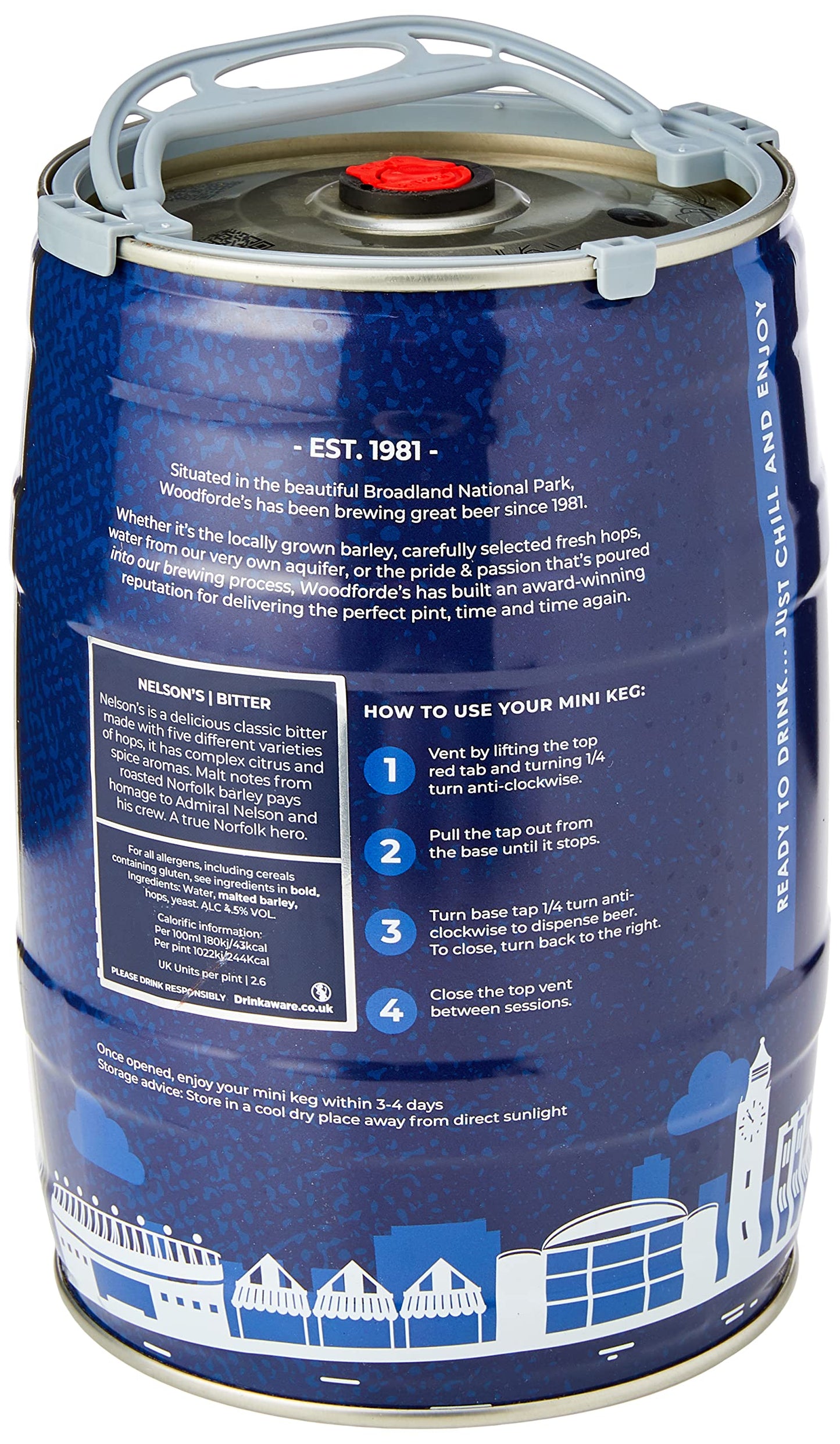 - Woodforde's Nelson's 5 Litre Mini Keg