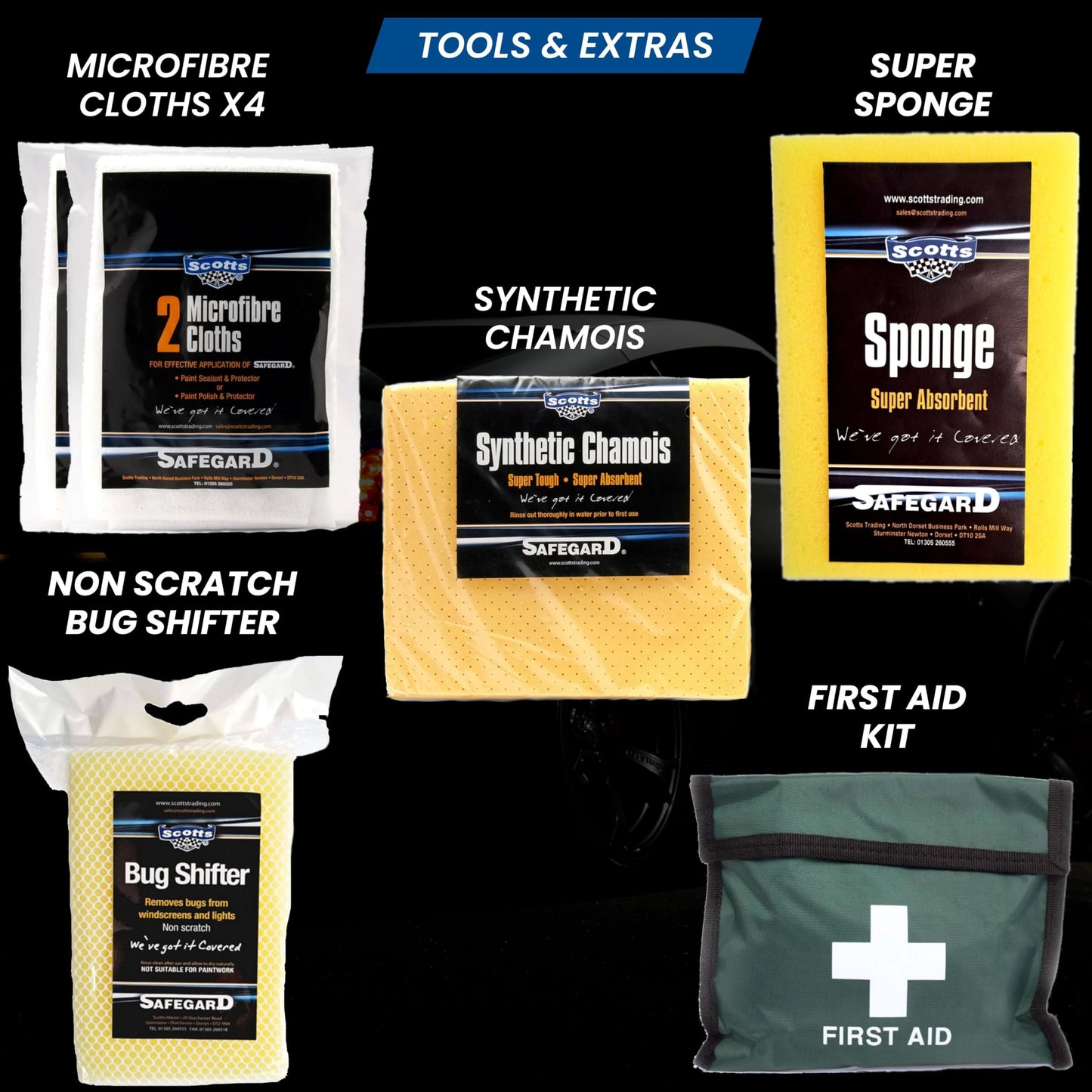 - Scotts Ultimate V6 Car Cleaning Kit | 15-Piece Professional Valeting Set for Interior & Exterior | Perfect Car Wash Gift Pack -