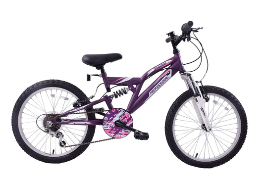 - Professional Shocker 20" Wheel | Dual Suspension Girls Kids Mountain Bike -
