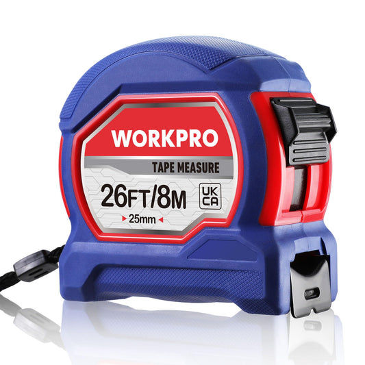- WORKPRO Tape Measure 8M 26FT, Retractable Professional Measuring Tape