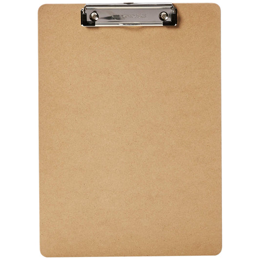 Amazon Basics Hardboard Clipboard - 6-Pack, Brown