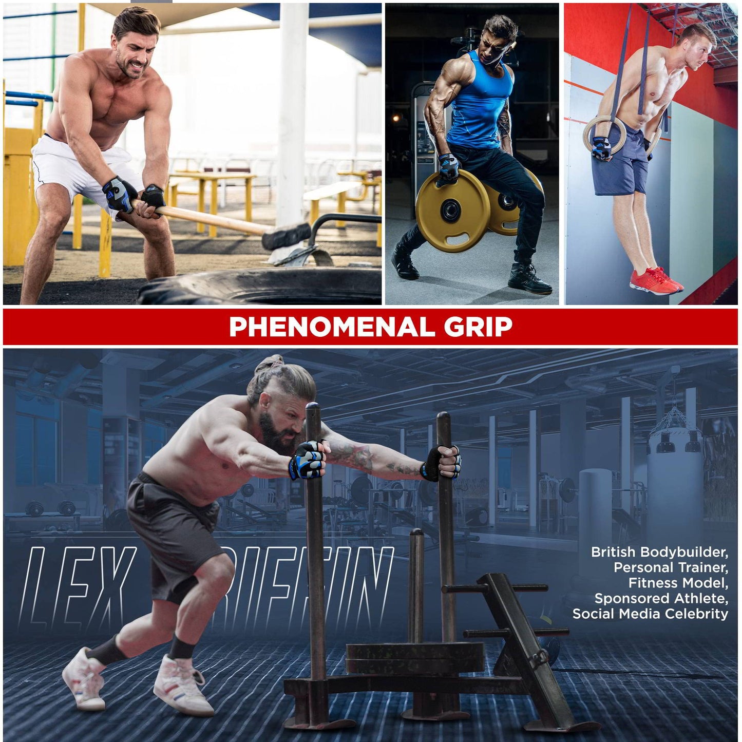 - RDX Weight Lifting Gloves | Gym Fitness Workout | Anti Slip Padded Palm Protection -