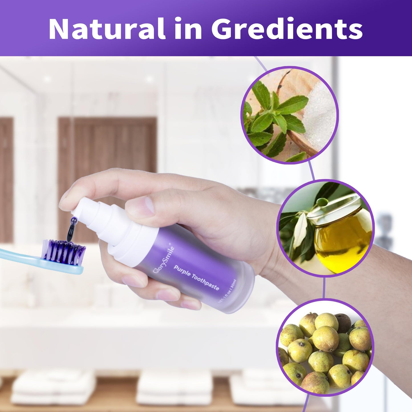 - Purple Toothpaste for Teeth Whitening | For Sensitive Teeth | Colour Correcting Teeth Whitening Toothpaste -