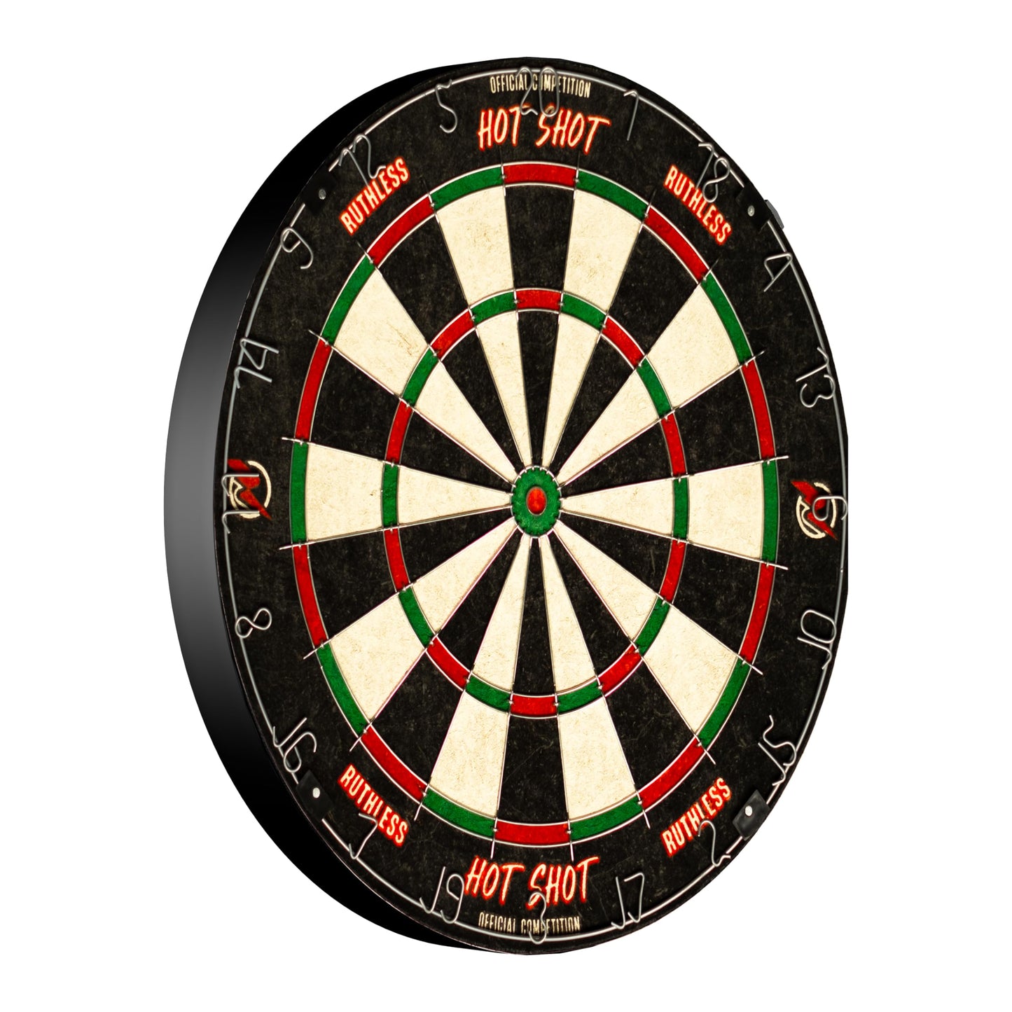 - Ruthless Hot Shot Dart Board | Endurance Round Wire Sisal Dartboard -