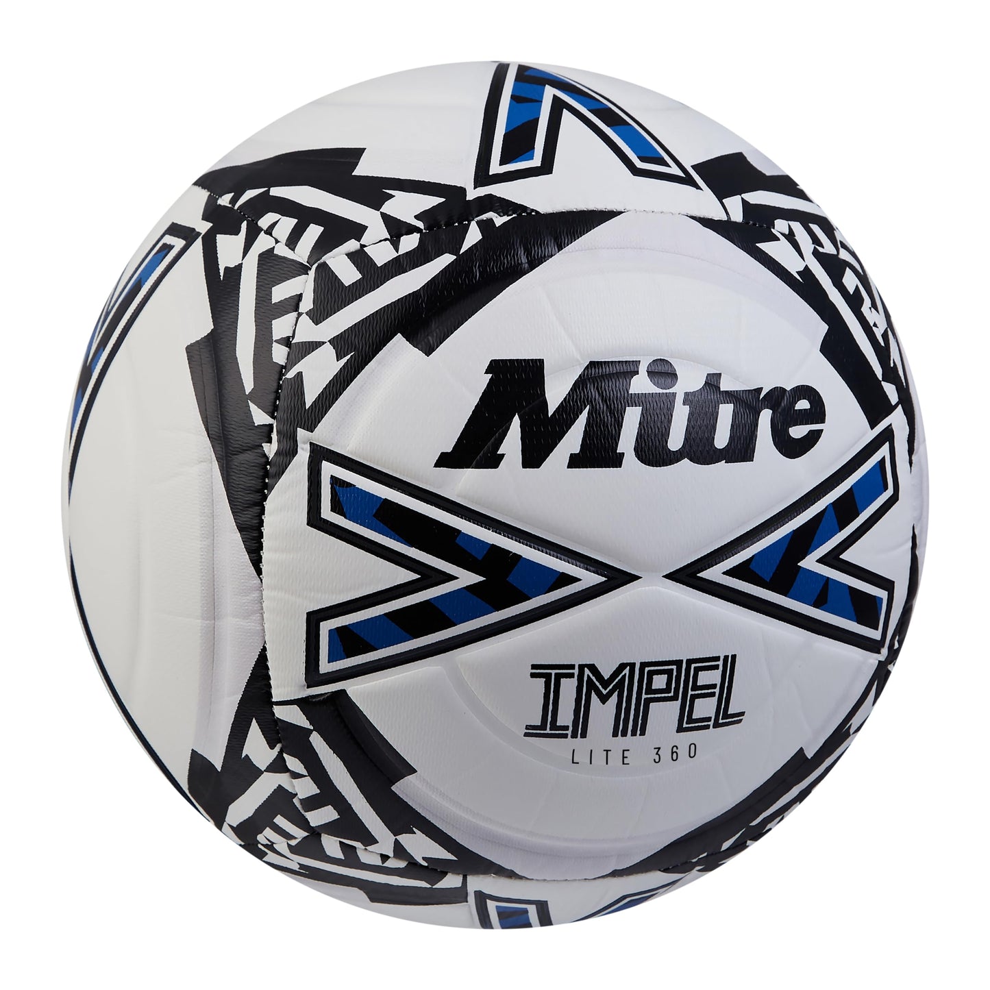 - Mitre Impel Lite 360 Football | Highly Durable | Lightweight Ball, White/Black/Blue | Size 5