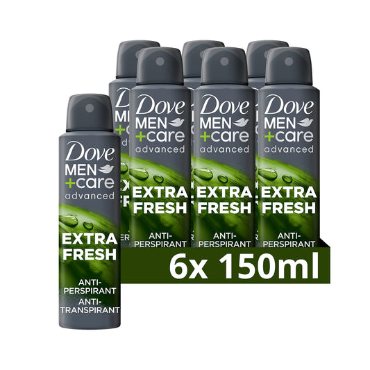- Dove Men+Care Extra Fresh Anti-perspirant | Aerosol pack of 6 deodorant -