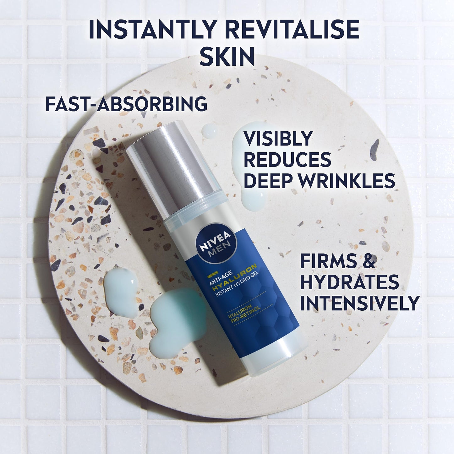 - NIVEA MEN Anti-Age Hyaluron Face Moisturising Gel | (50ml) -