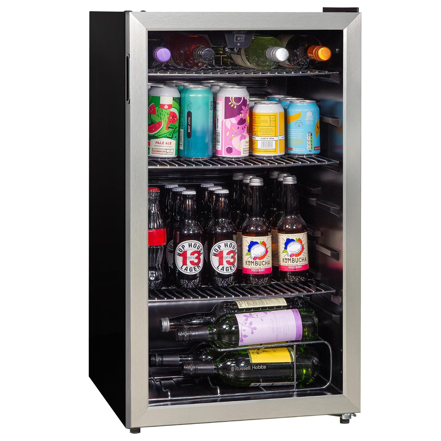 - Russell Hobbs Undercounter Fridge | 93 Litre/90 |  Freestanding Beverage/Drinks Wine Fridge -