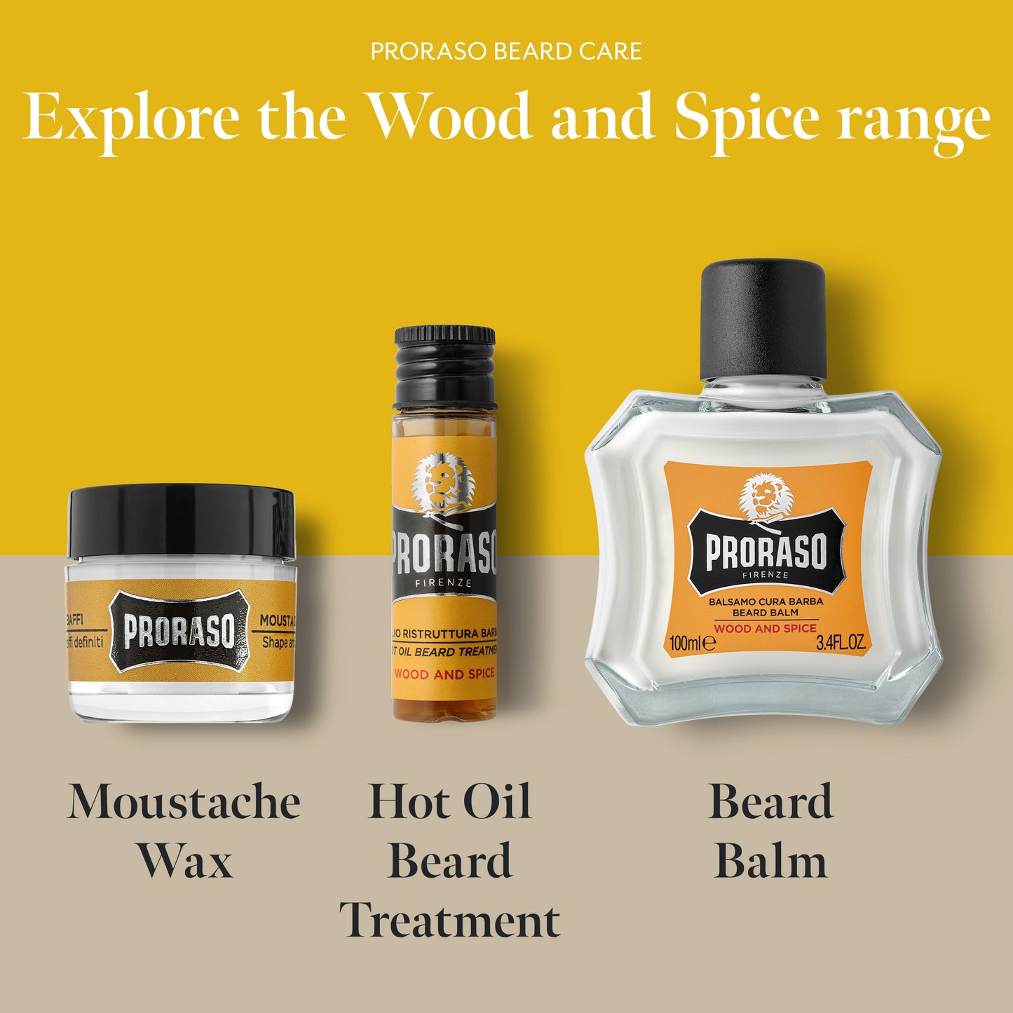 - Proraso Beard Balm | Wood and Spice | 100ml | Scented Beard Balm Softens -