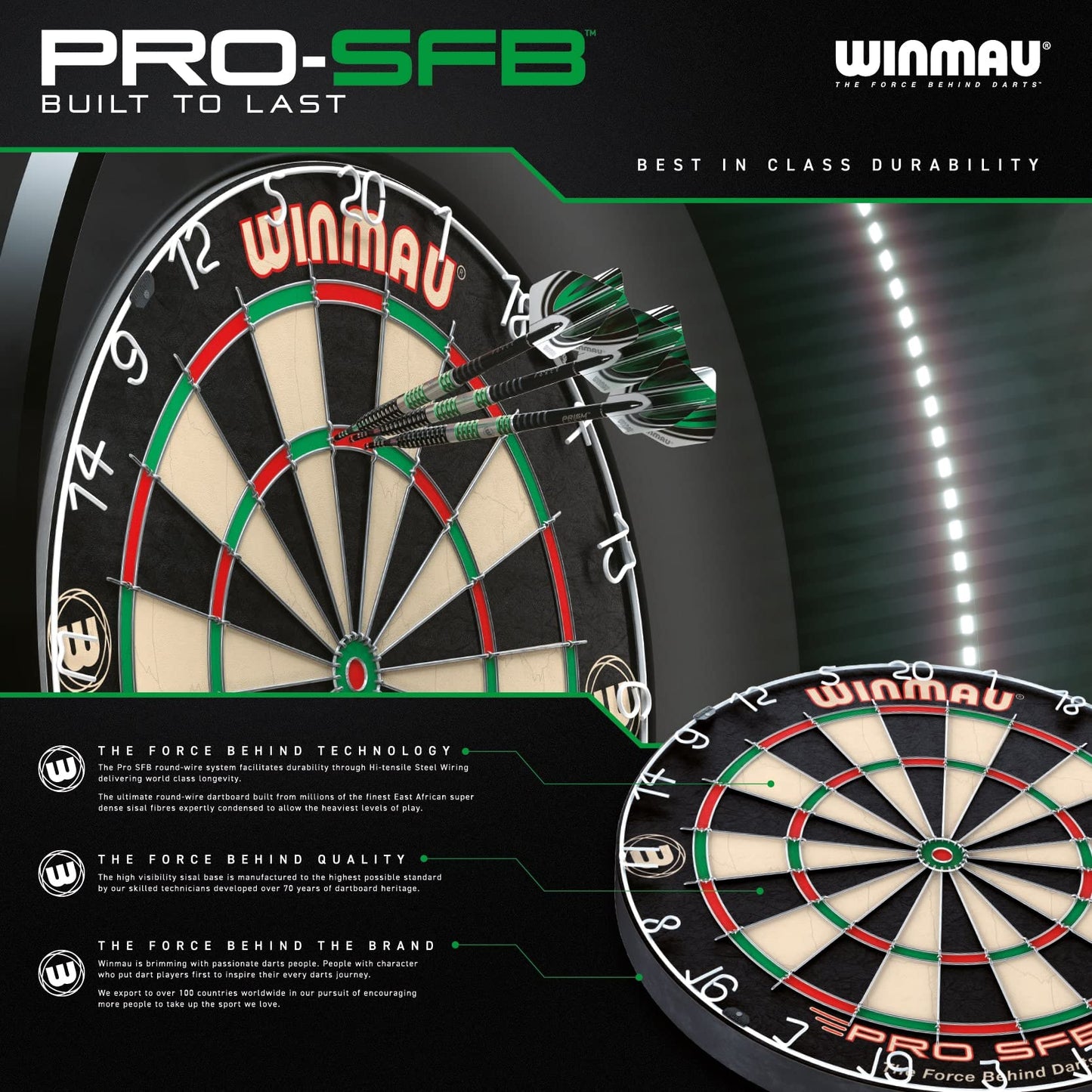 - WINMAU Pro SFB Bristle Dartboard