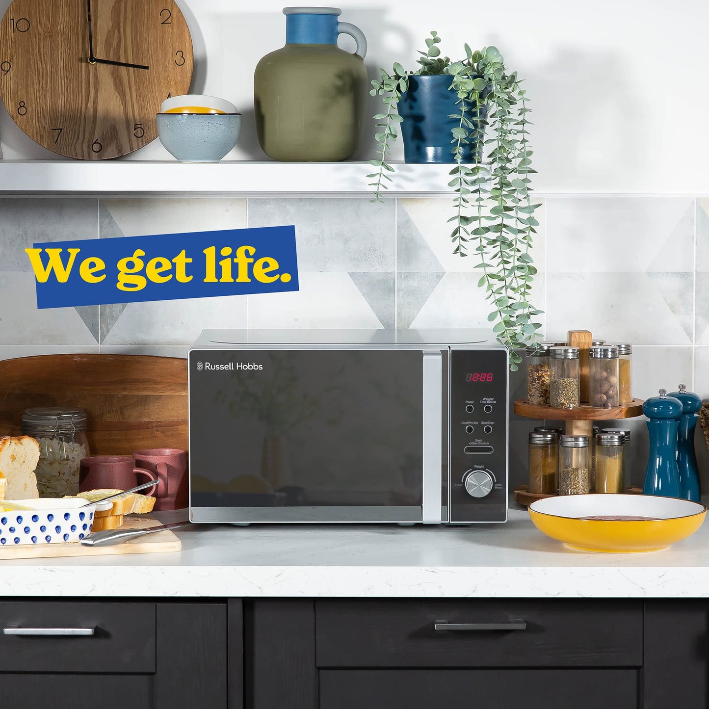 - Russell Hobbs | Freestanding Compact Microwave | 800 W | Silver -