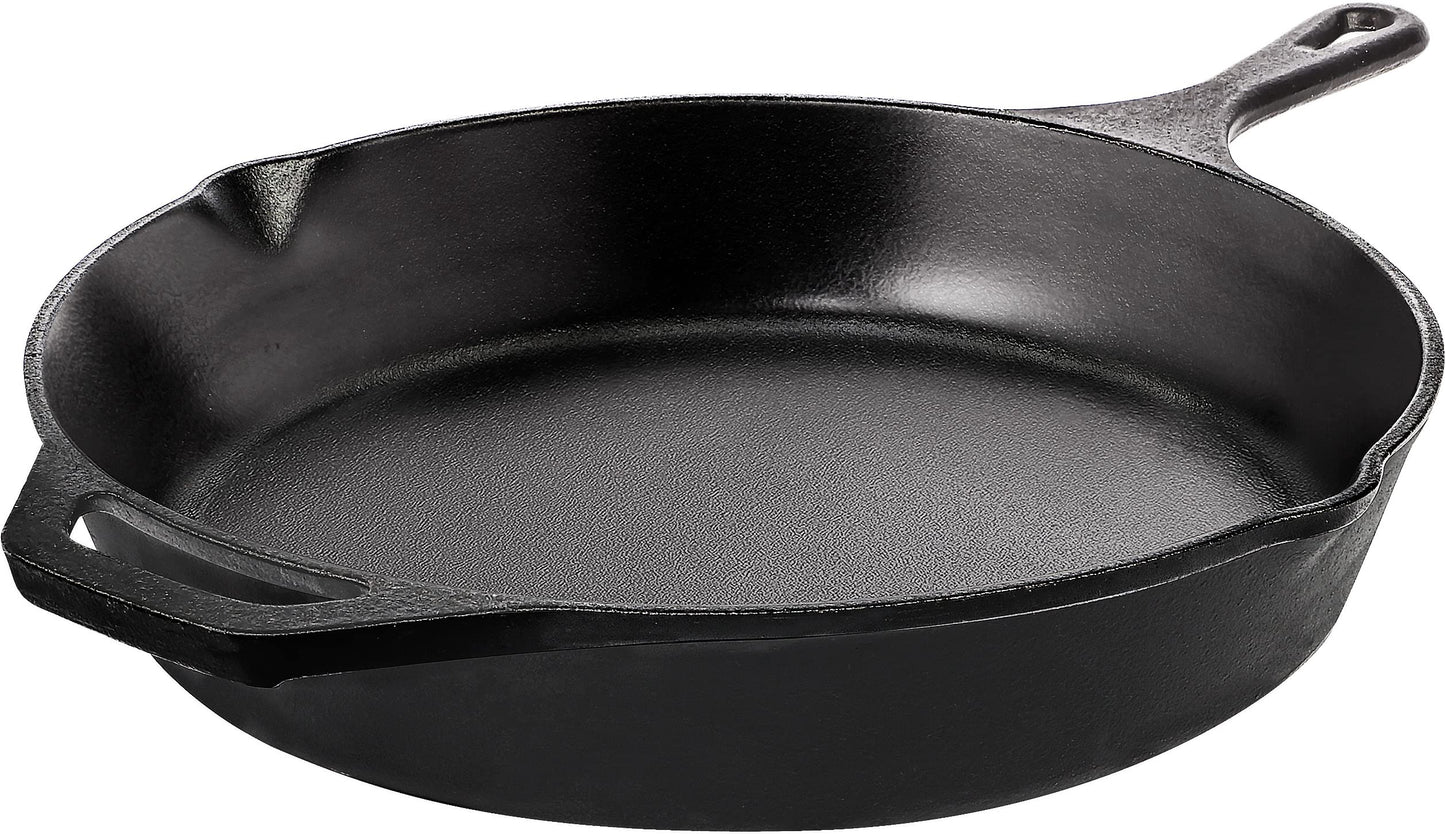 - KICHLY Pre-Seasoned Cast Iron Skillet | Frying Pan | Safe Grill Cookware-