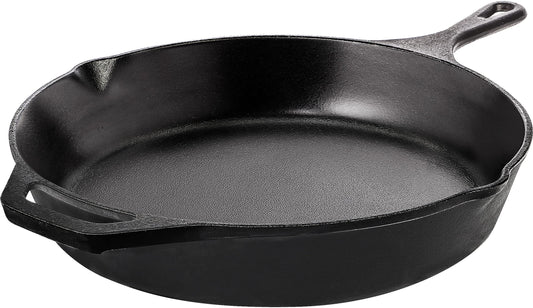 - KICHLY Pre-Seasoned Cast Iron Skillet | Frying Pan | Safe Grill Cookware-