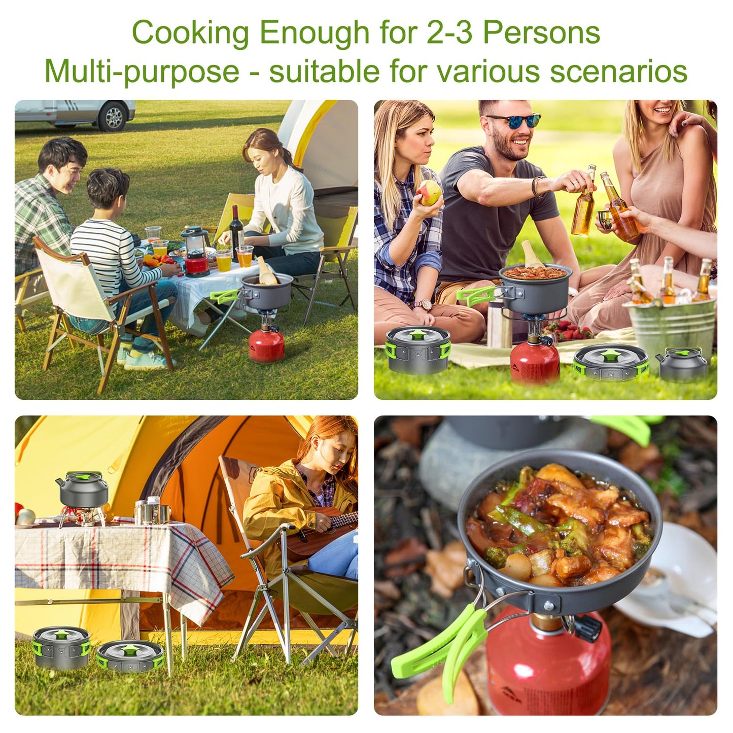 - LAMTOR Camping Cookware Kit | Portable Aluminum Outdoor Camping Cooking Set | Camping Pots and Pans Set -