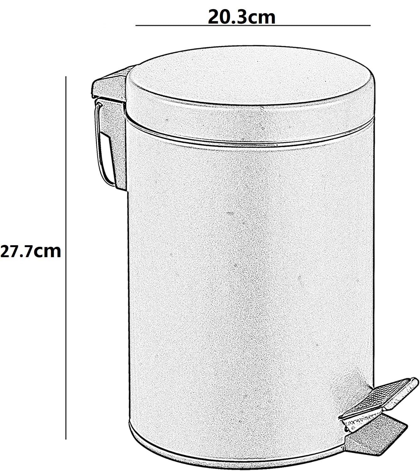 - iTrend Pedal Bin | Matt Black | Stainless Steel Pedal Bin with Lid -