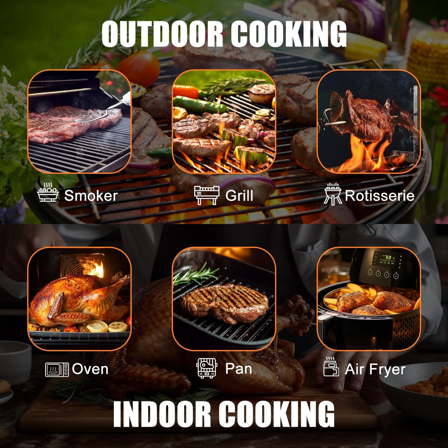 - INSMART Smart Wireless Meat Thermometer | 100m Range Bluetooth Meat Thermometer Probe for Cooking -