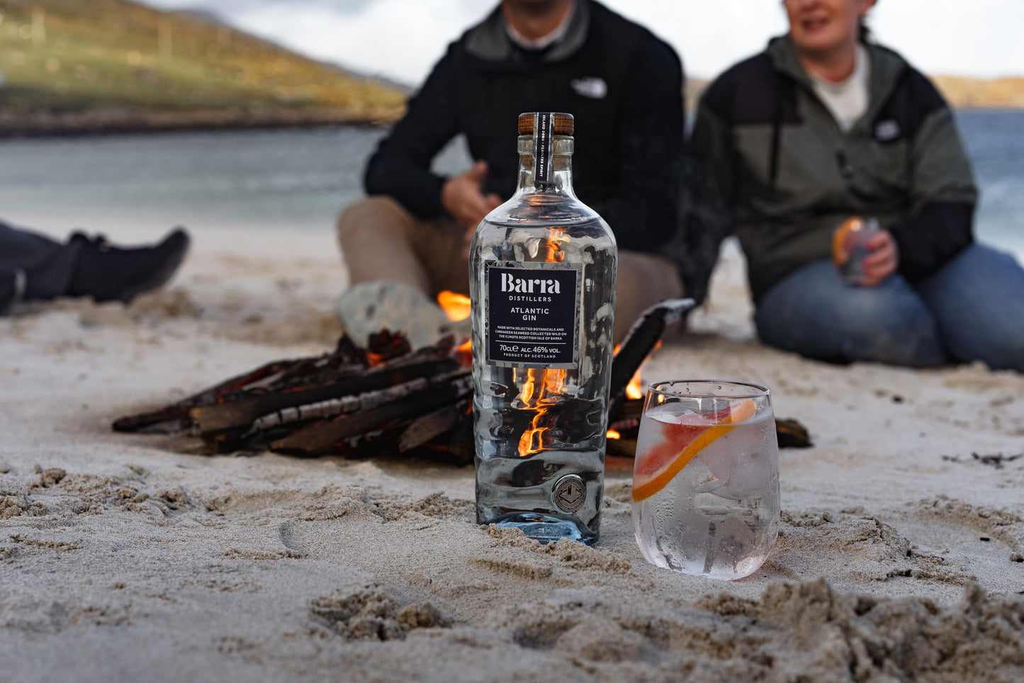 Barra Distillers Barra Atlantic Gin 70cl - 46% ABV - Award Winning Scottish Gin from the Outer Hebrides - Island Born Premium London Dry Gin - 100% Plastic-Free and Recyclable Luxury Gin Bottle