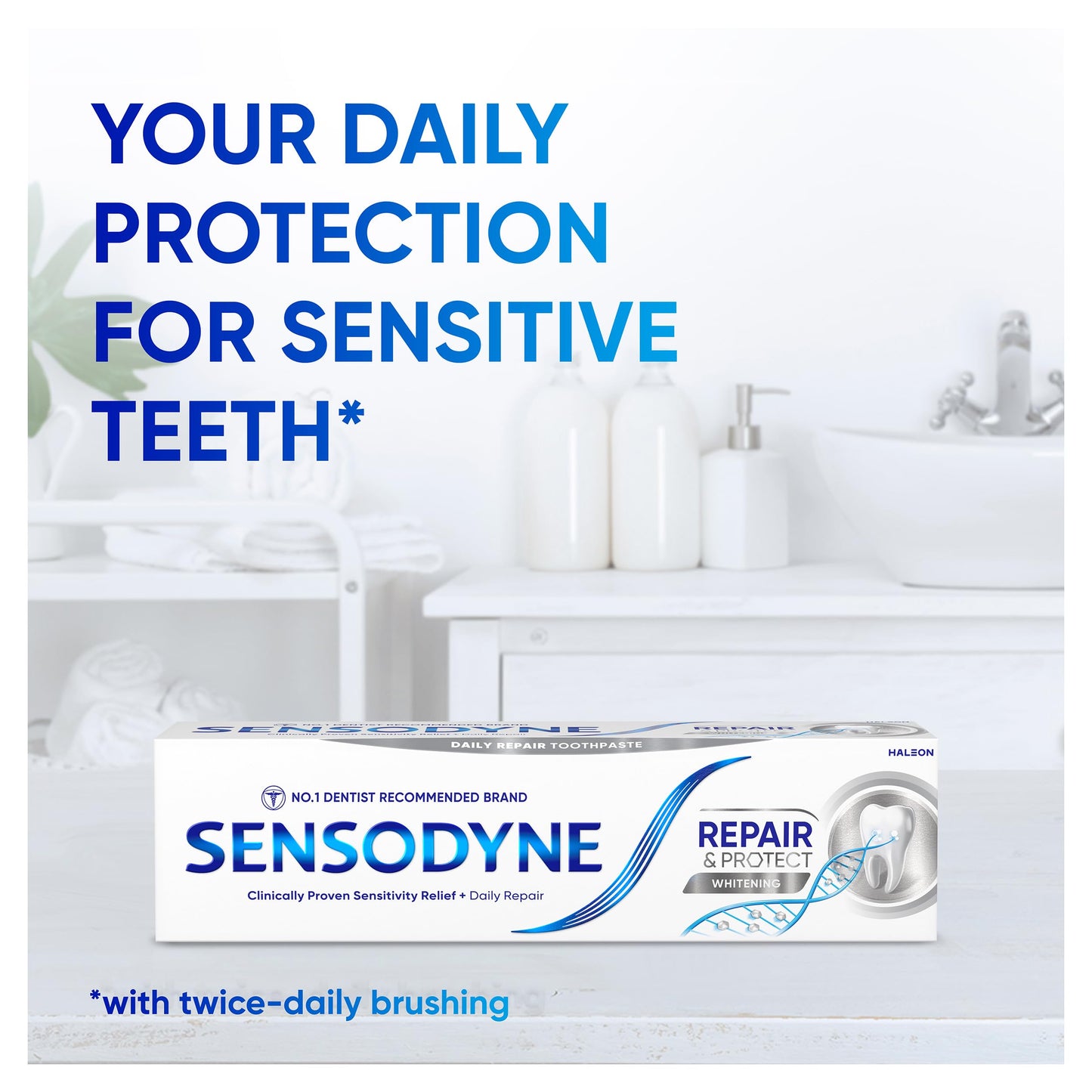 - Sensodyne Repair and Protect | Whitening Toothpaste | Toothbrush Multipack -