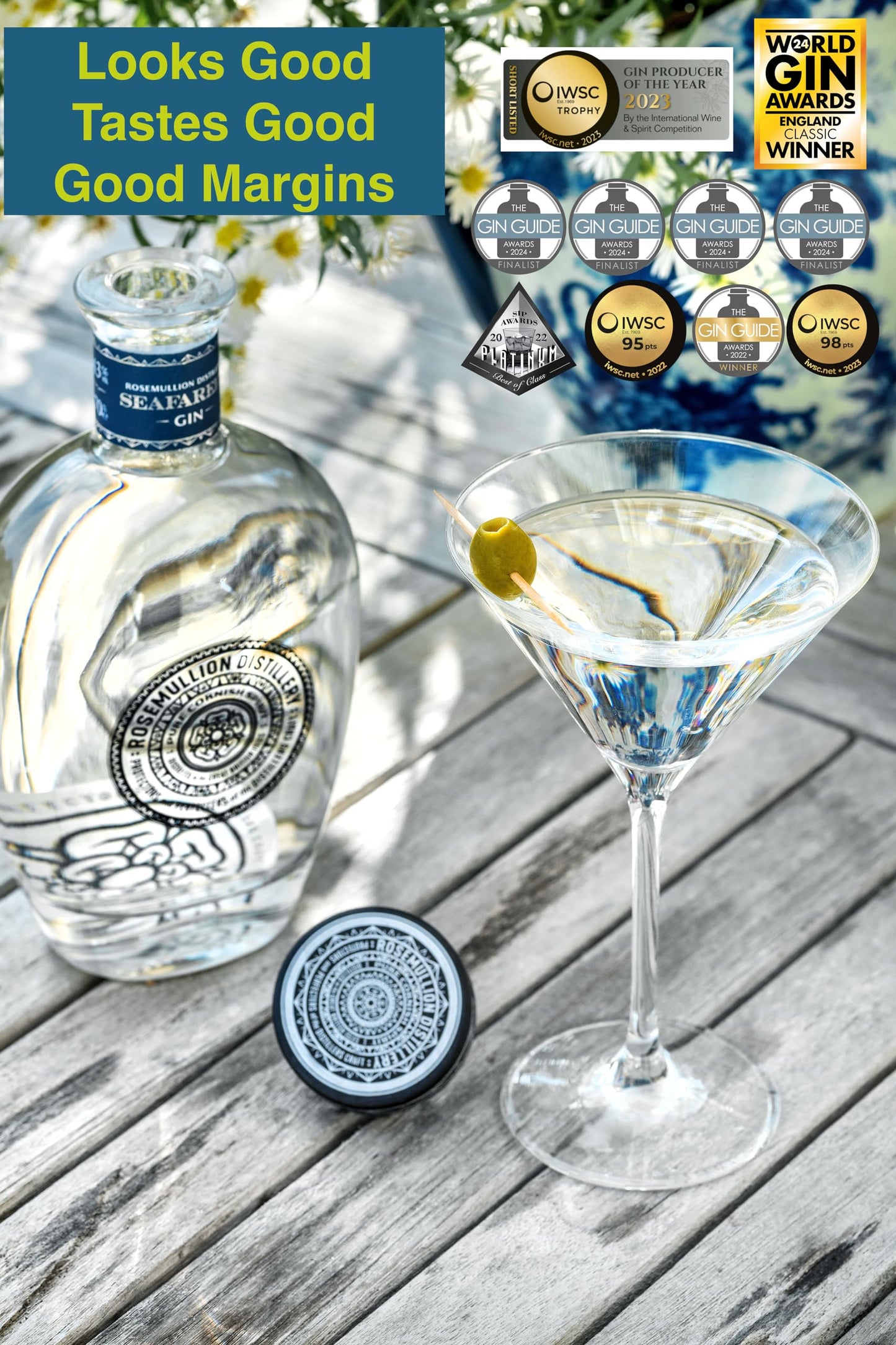 - Rosemullion Dry Gin | Multiple Award Winning Small Batch Gin | Handcrafted Bold Classic Gin -
