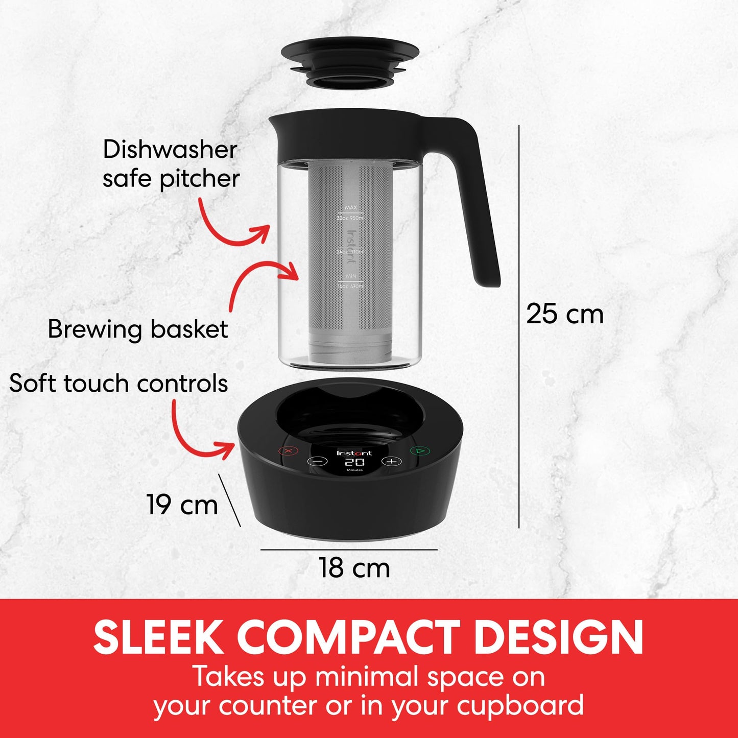 - Instant Cold Brewer Coffee and Iced Tea Maker | Digital One Touch Cold Cold Coffee Machine -