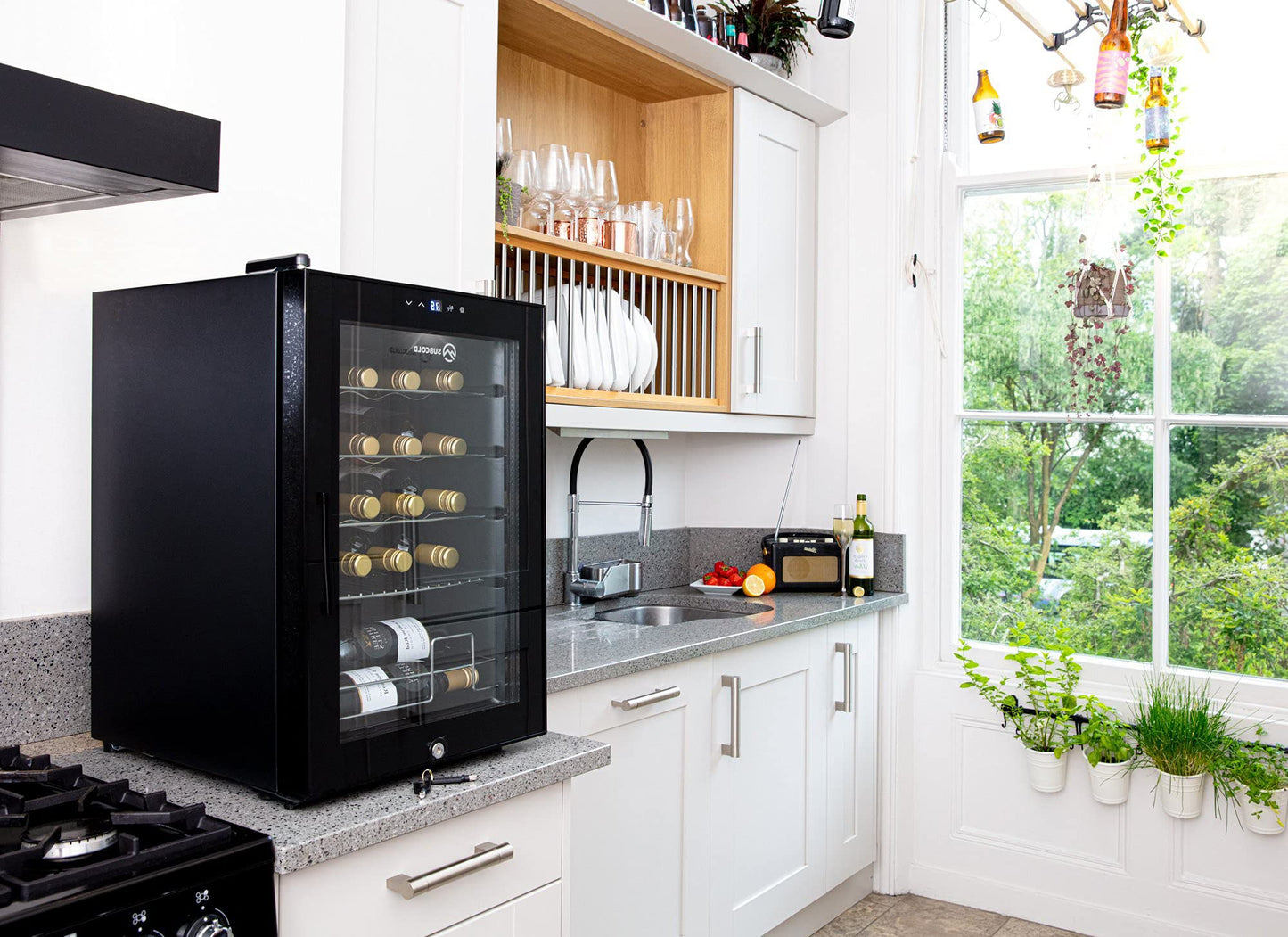 - Subcold Viva20 LED | Table-Top Wine Fridge Black | 3-18°C | 20 Bottle Capacity -