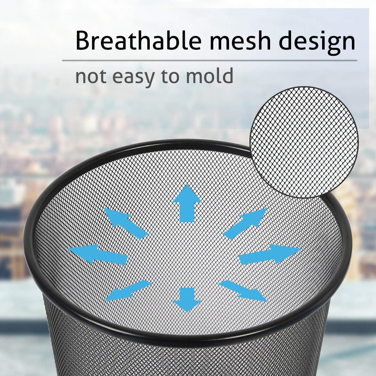 - DIVCHI Circular Mesh Wastebin | Waste Basket Garbage Can Bin -