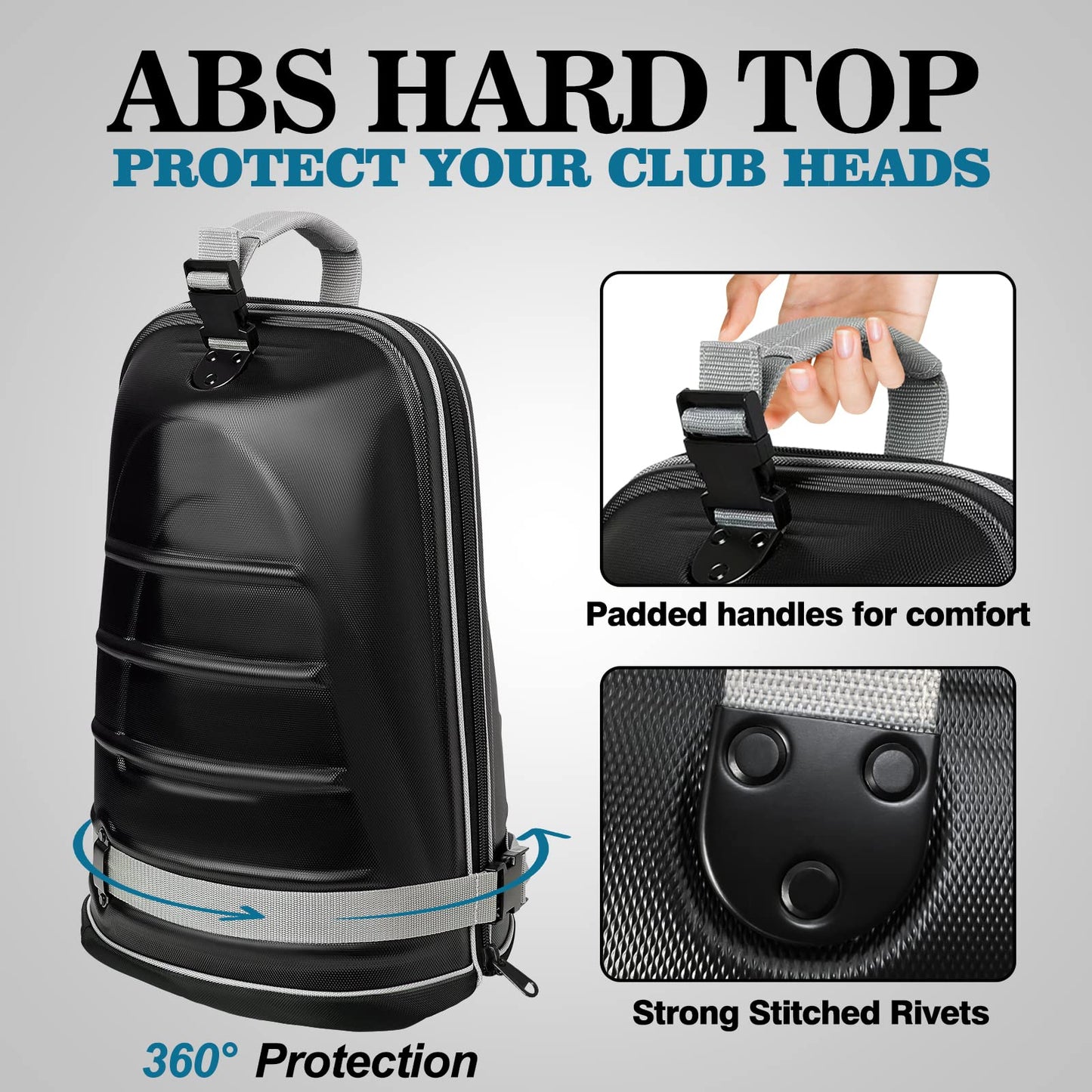 - Yamato Golf Travel Bag, Hard Shell With Wheels