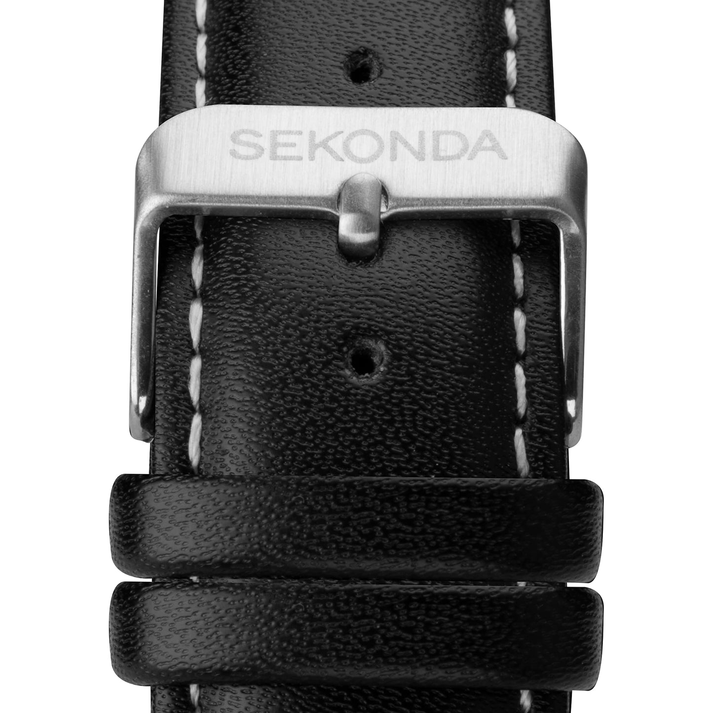 - Sekonda Men's Chronograph Watch | Red Dial | Black Leather Strap 1938 -