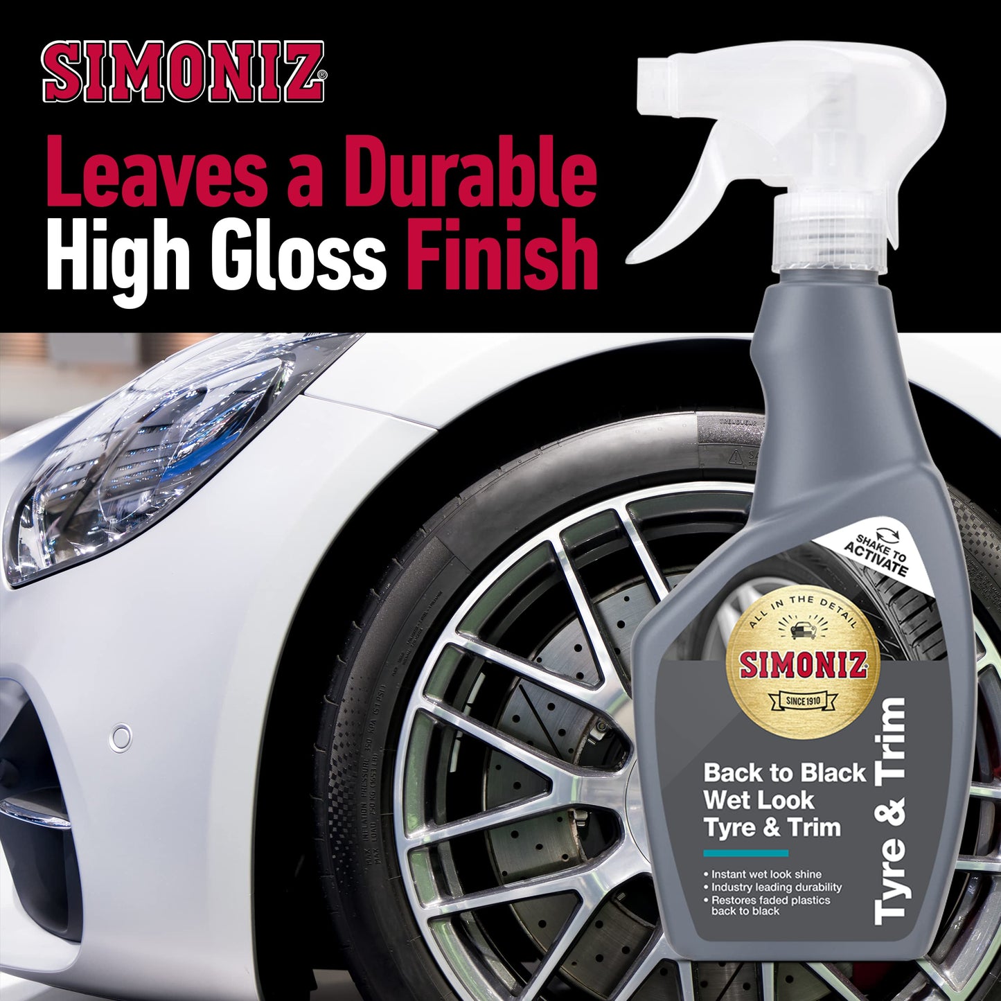 - Simoniz Back to Black Wet Tyre & Trim Shine | Wet Look Tyre Shine -