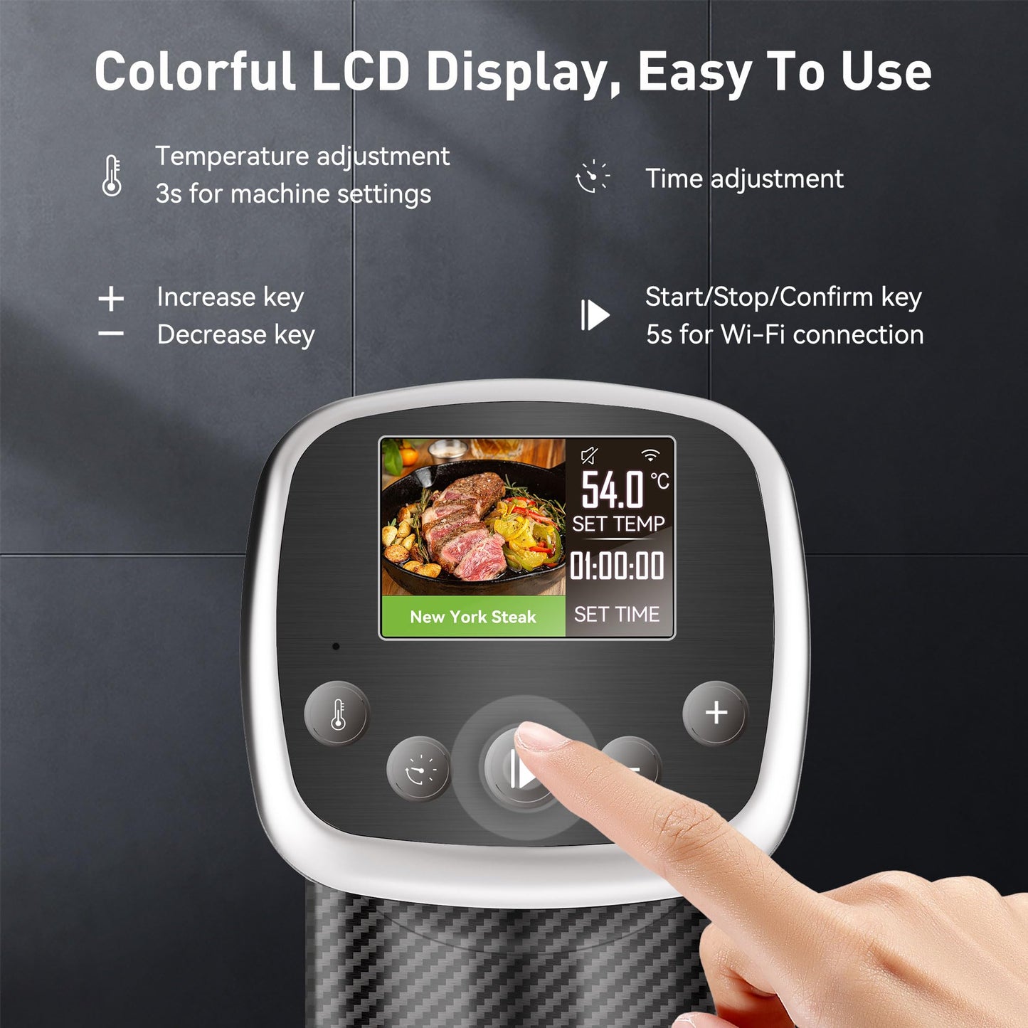 - KitchenBoss WIFI Sous Vide Machine | Sous Vide Cooker | Ultra Quiet Cooking Machine -