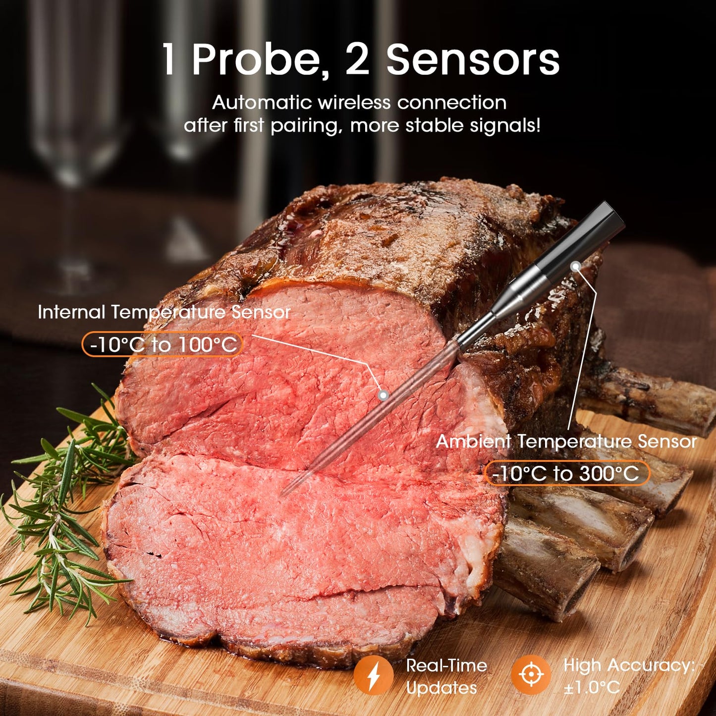 - DOQAUS Wireless Meat Thermometer | 158m Rang Bluetooth Meat Thermometer Probe | Instant Read Food Thermometer with High Accuracy -