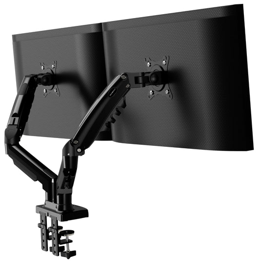 - Invision Dual Monitor Arm Desk Mount for 19 to 32 Inch Screens | VESA 75 & 100mm Desk Clamp Stand | Tool Free Height Adjustment with Tilt Swivel Rotate - Increased Load Capacity from 2-9kg (MX400) -