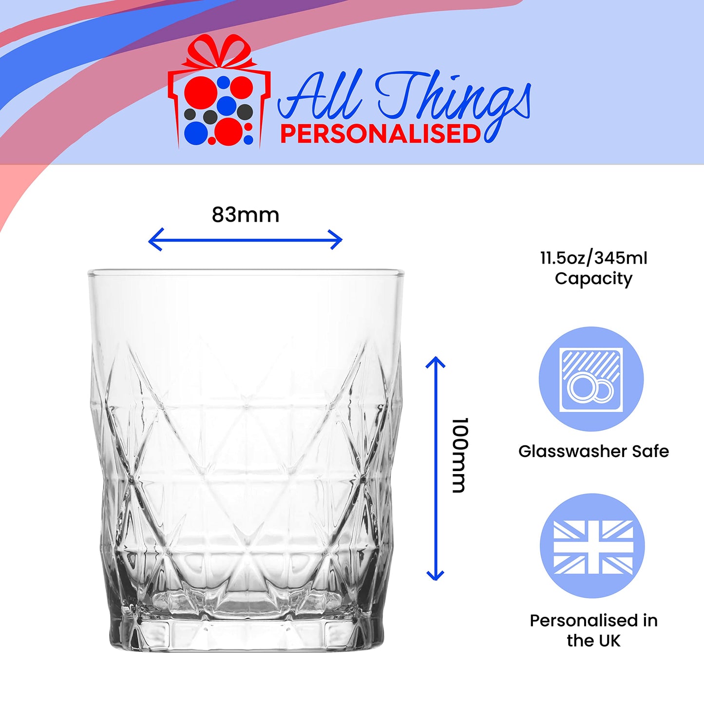 - Personalised Engraved 345ml Keops Whisky Glass -