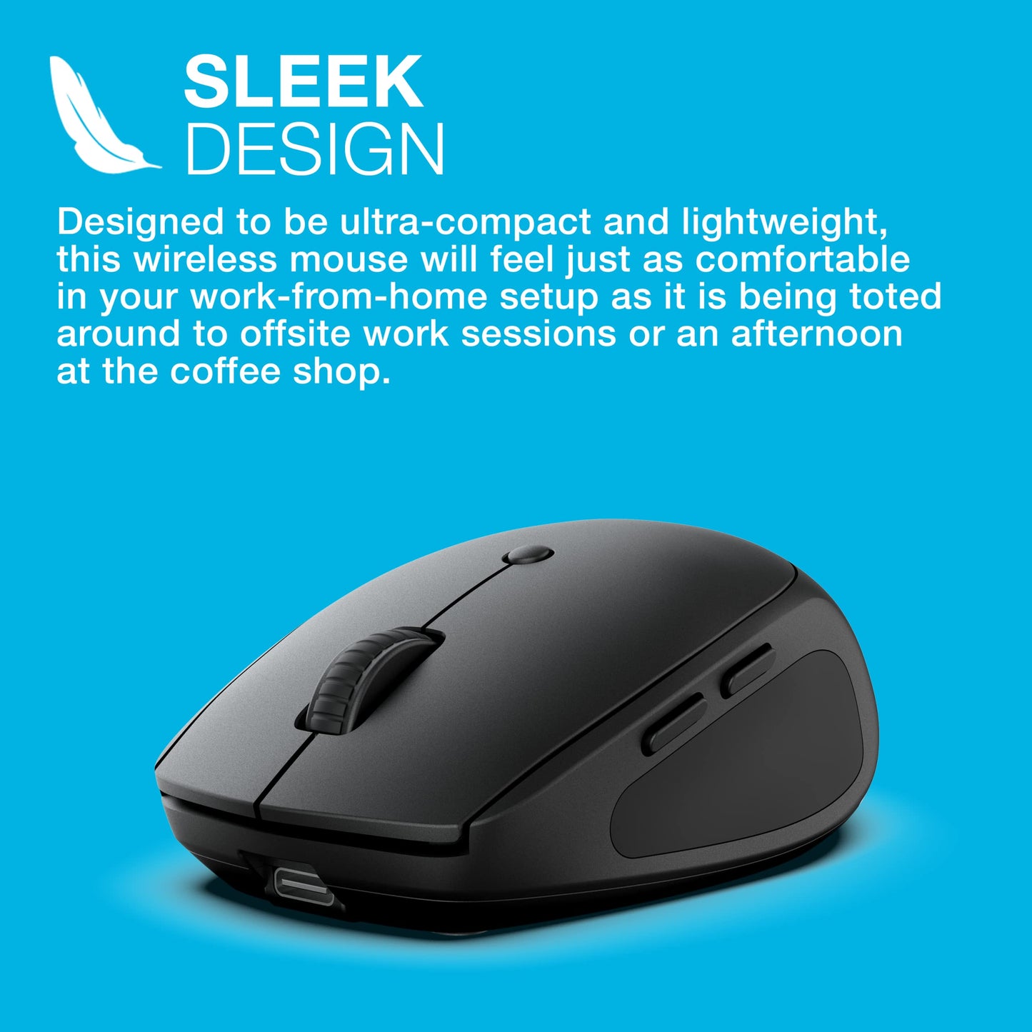 - JLab Go Charge Bluetooth Mouse, Rechargeable Wireless Mouse | Tri-Mode (BT 5.0/5.0/2.4Ghz) with USB-Dongle | Ergonomic | Multi Device Silent Mouse -