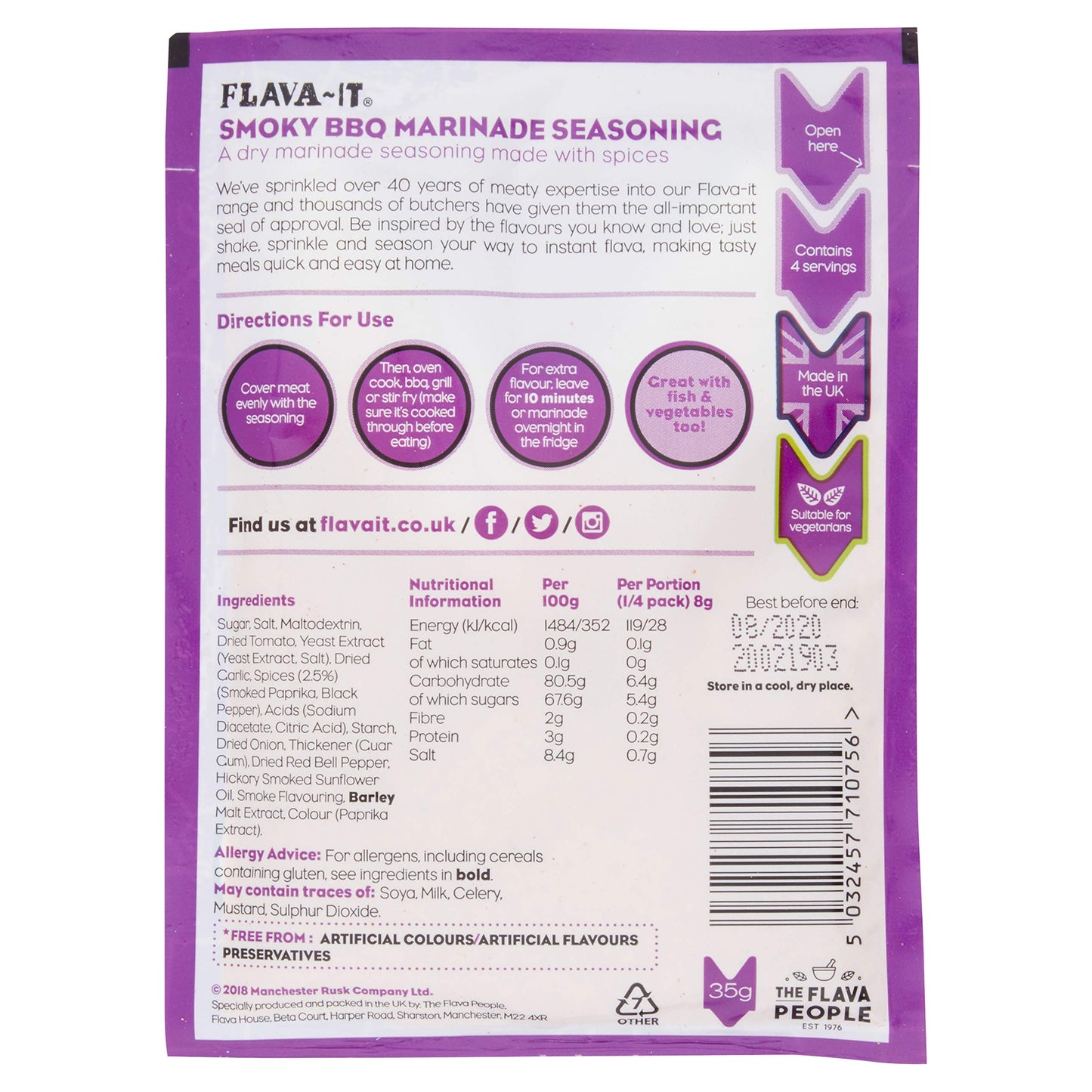 - Flava-It BBQ Marinade | 35 g | Pack of 12 -