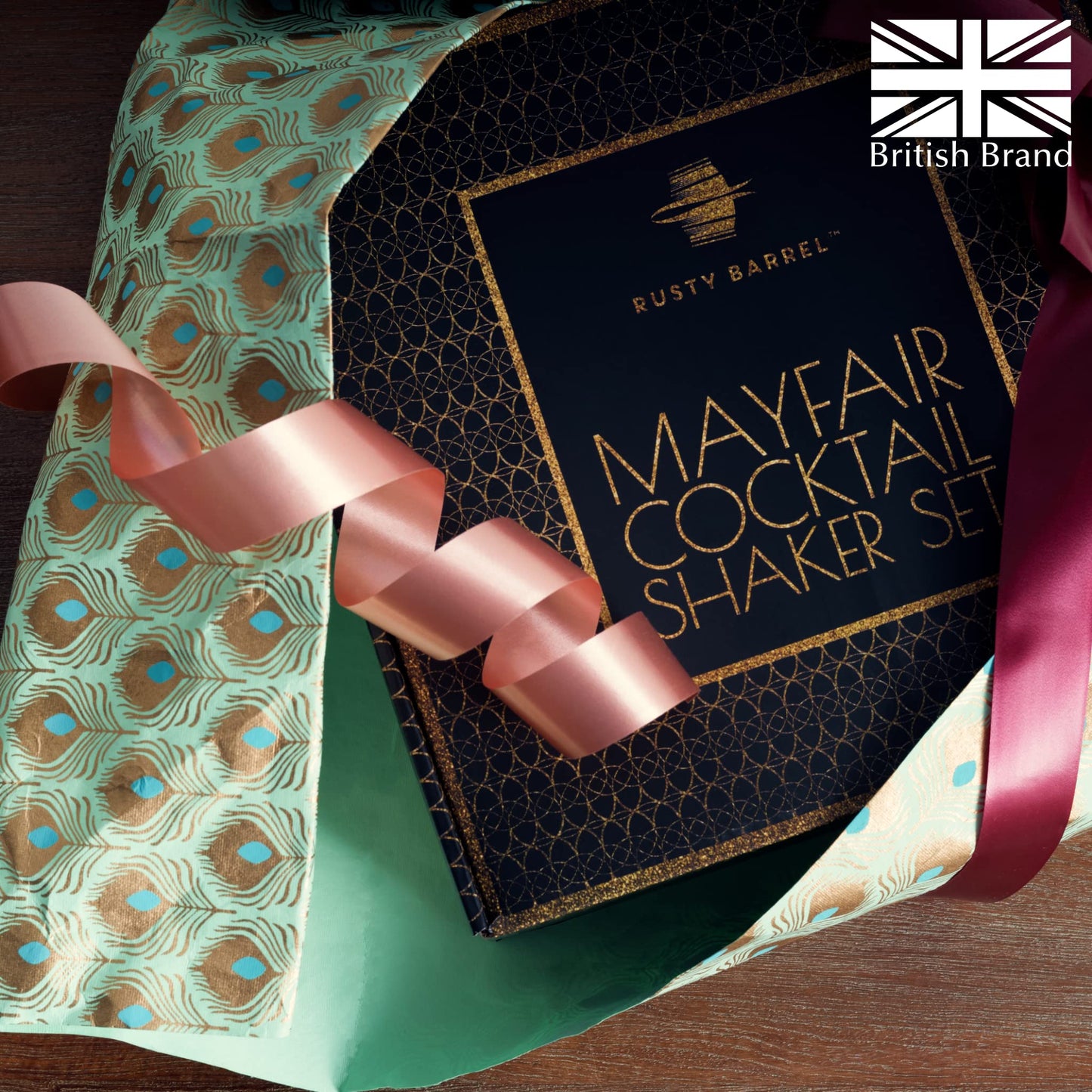 - Rusty Barrel Mayfair Original Cocktail Shaker Set | Complete Cocktail Making Set -