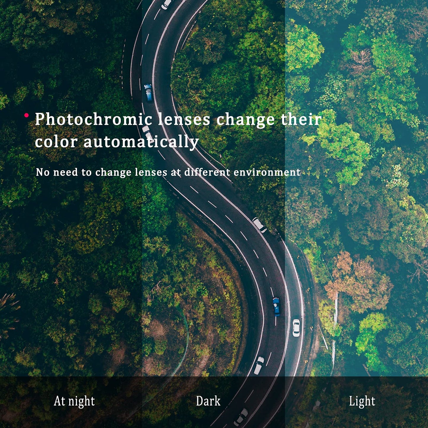 - ROCKBROS Photochromic Cycling Glasses|  3 in 1 Intelligence Lenses -