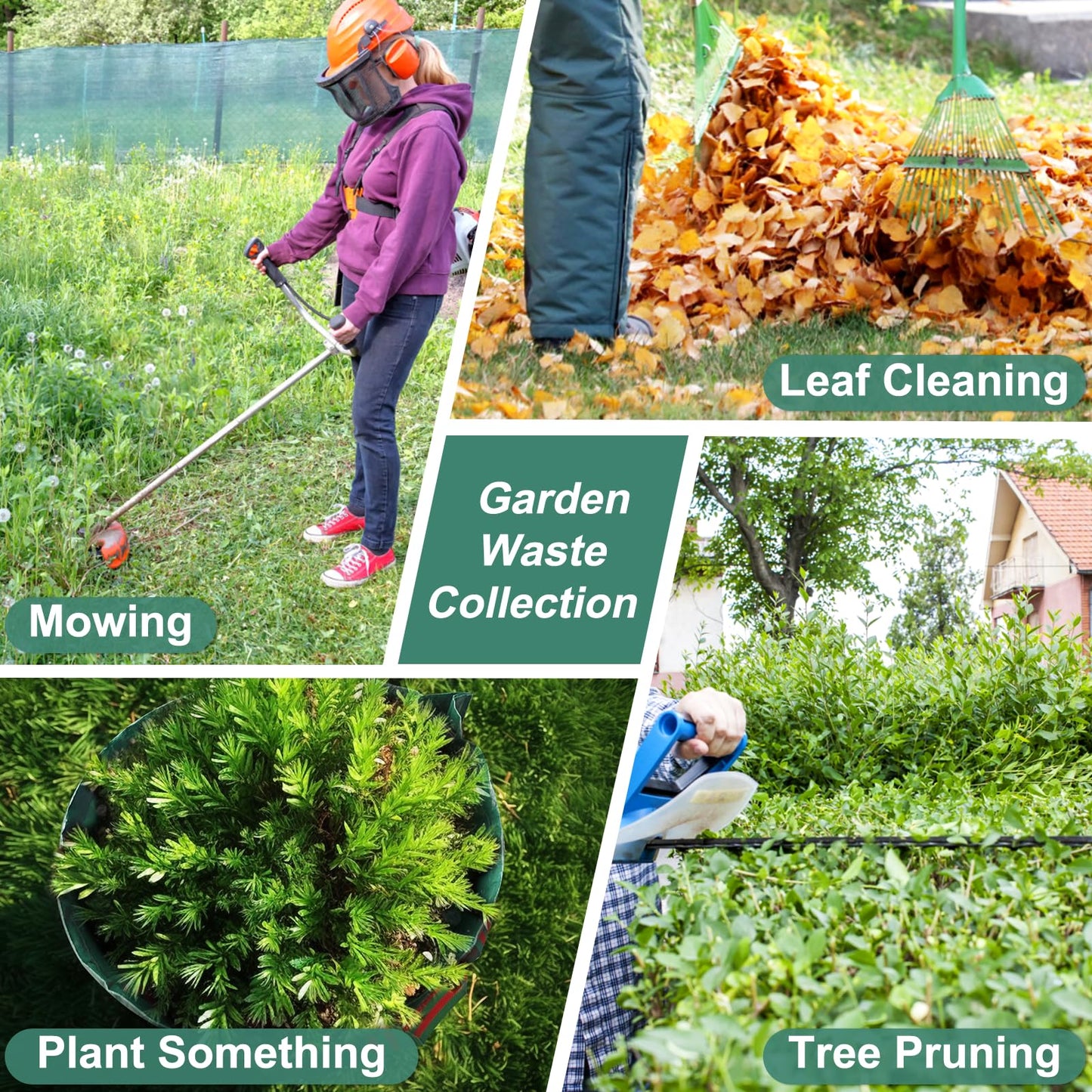 - Garden Waste Bags Heavy Duty with Handles | 272 Litre Reusable Outdoor Garden Yard Bag Foldable Garden Bags | 3 Pack -